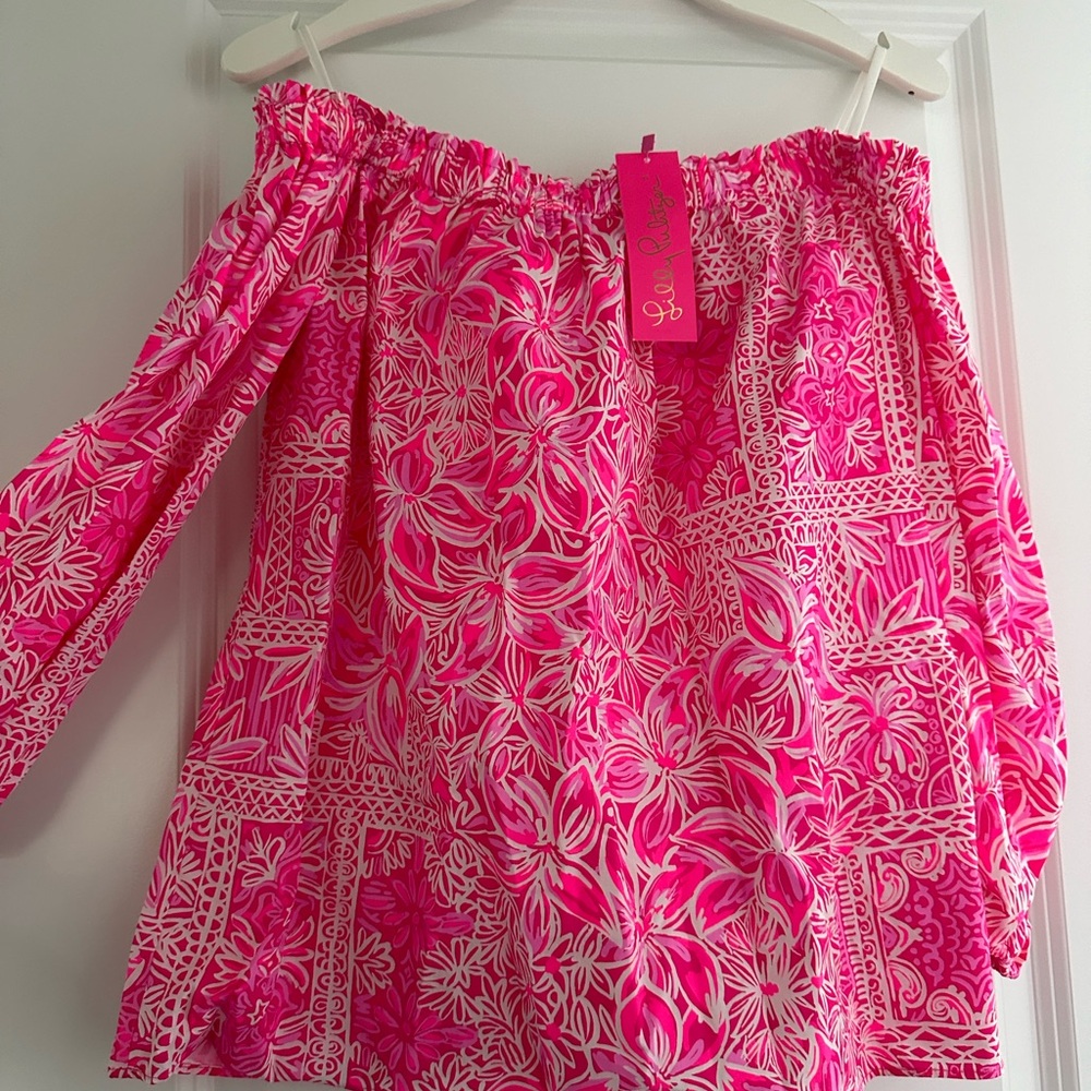 Lilly Pulitzer Winifred Top Piñata Pink new blooms on the block